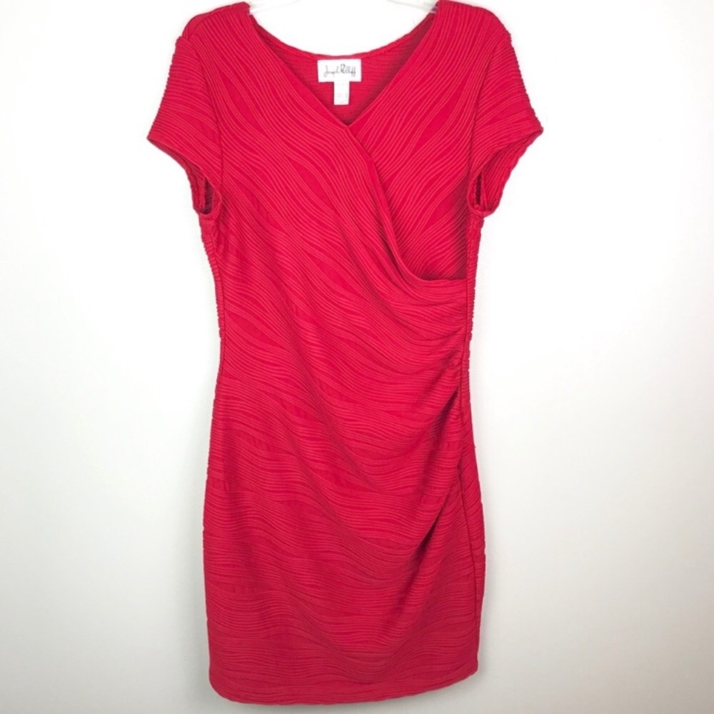 Joseph Ribkoff | Ribbed Wrap Bodycon Midi Dress 14